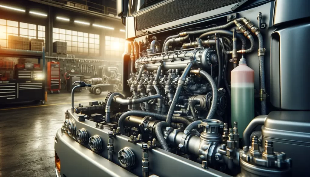 Diesel truck coolant system repair